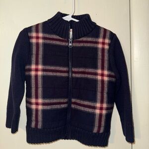 Cat & Jack Zip Up Jacket Boys Blue and Red Stripped 2T